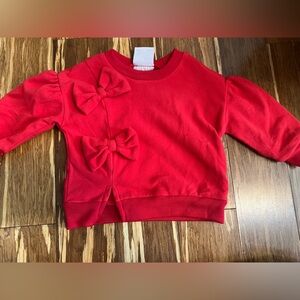 Red Bow Kids Sweatshirt